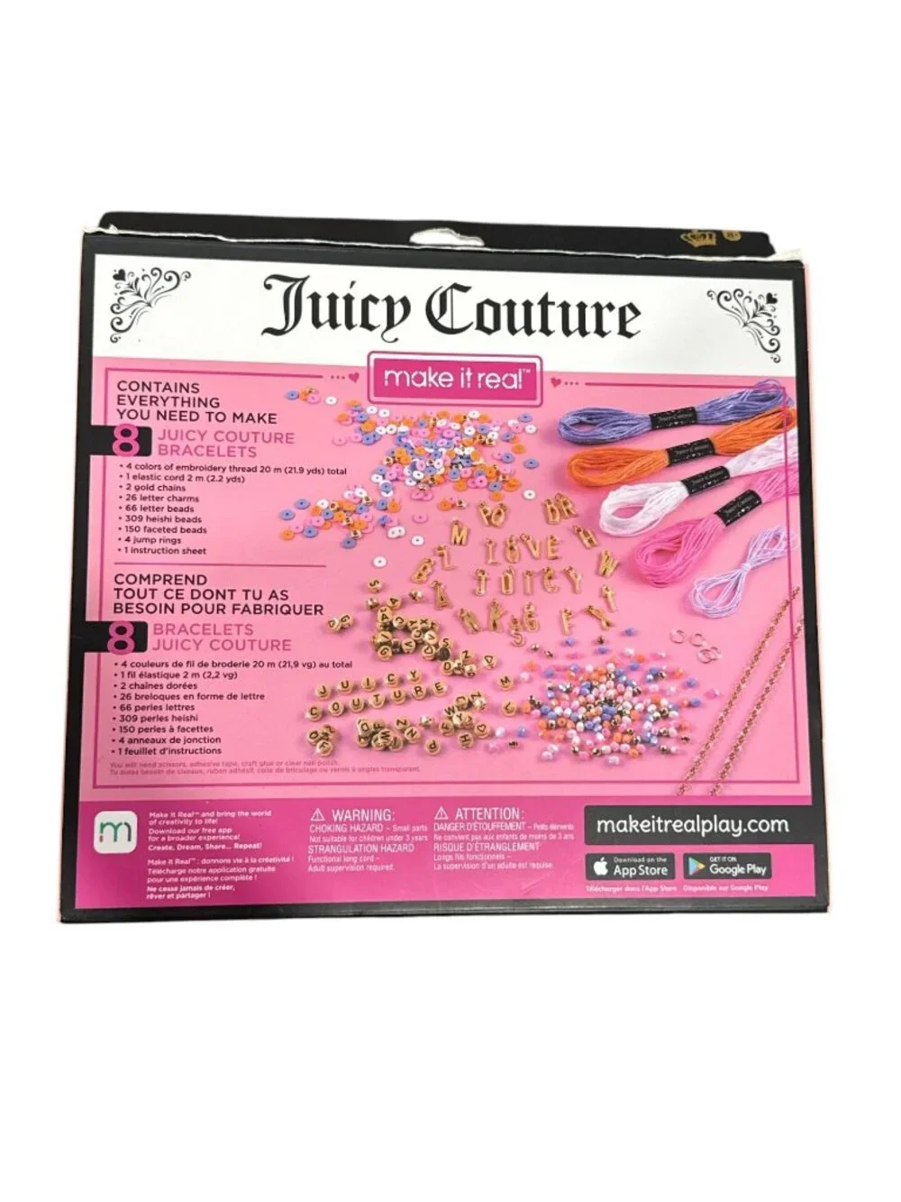 Juicy Couture Make It Real Love Letters Bracelet Kit - 563 Pcs DIY Jewelry Set F